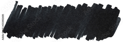 Black marker paint textures. Stroke isolated on transparent background