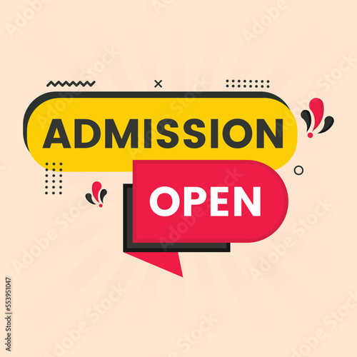 admission open banner abstract school college coaching clipart