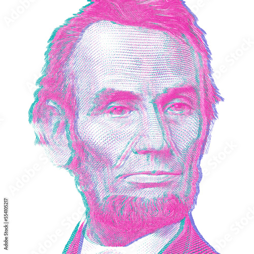 Abraham Lincoln $5 double art comic game colors retro
