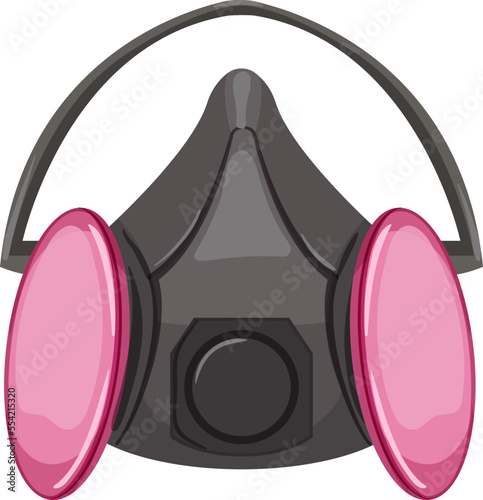 safety respirator mask cartoon. safety respirator mask sign. isolated symbol vector illustration