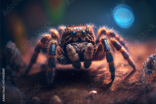 Generative AI abstract render of a tarantula