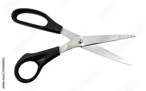 Stationery office scissors on a white background. scissors isolate