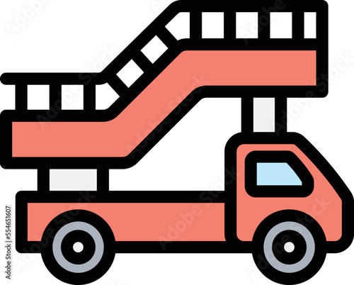 Ladder truck Vector Icon Design Illustration