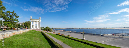 Panorama of the embankment of the city of Volgograd