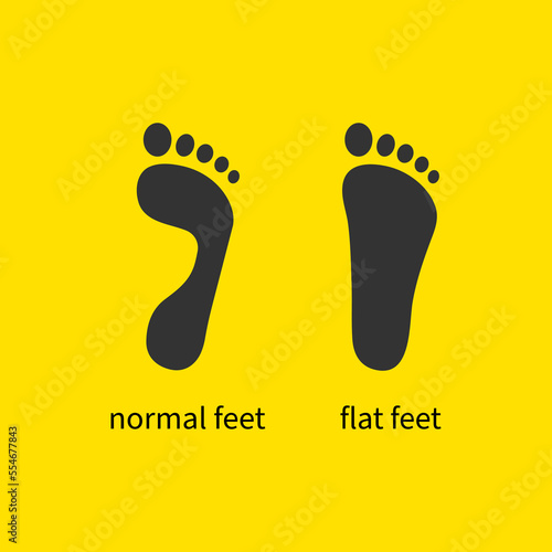 Flat feet and healthy foot logo