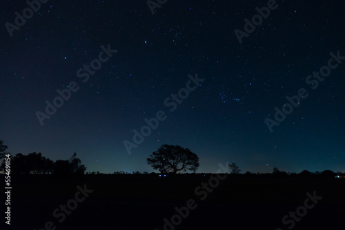 Panorama blue night sky .dark blue sky.starry nigth.