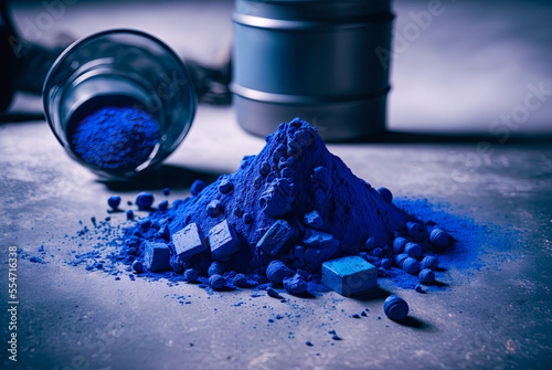 Cobalt powder. Generative AI