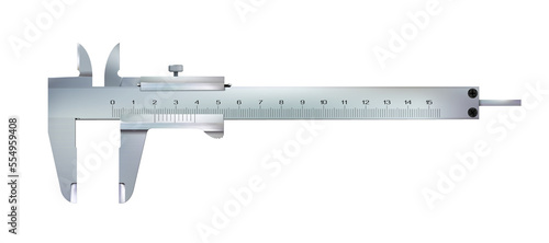 Top view Realistic calliper or caliper isolated. Photo-realistic construction tool for measuring. png