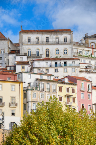 Architecture of the pretty city of Coimbra in the west of Portugal