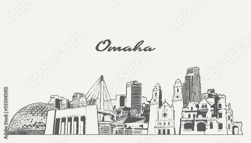 Omaha skyline, Nebraska, USA