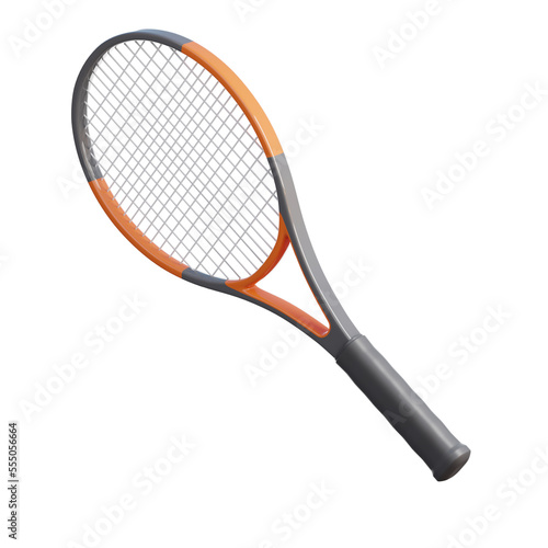 3D Rendered Tennis Racket Illustration