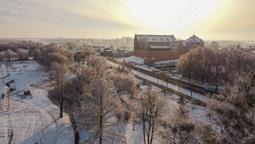 Działdowo, Zamek Krzyżacki zimą