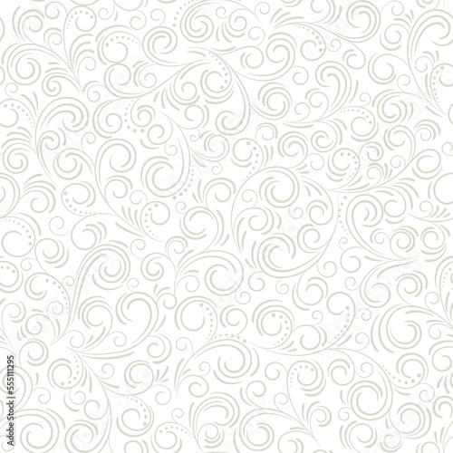 seamless abstract white and grey background. Geometric pattern with wavy stripes. Vector doodle patterns.