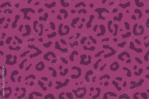 Seamless leopard fur pattern. Vector violet illustration