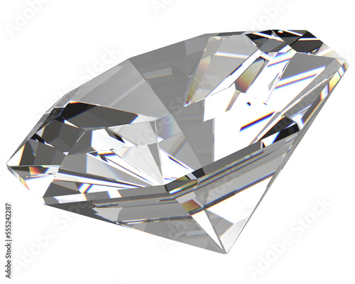 3d illustration of a colored diamond