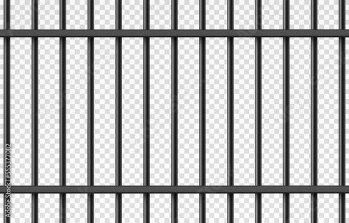 Vector prison cage on isolated transparent background. Iron fence png, iron bars png. Prison, crime, prisoner.