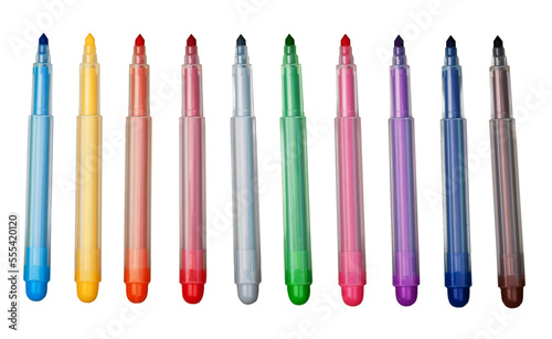 Many different colorful marker set