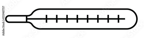 ikona termometru, termometr ikona, edytowalna linia, ilustracja urządzenia do pomiaru temperatury, wektorowy piktogram