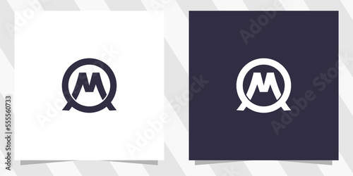 letter om mo logo design