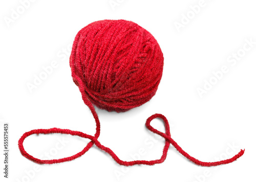 New red yarn thread ball