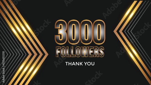 celebration 3000 subscribers template for social media. 3k followers thank you 