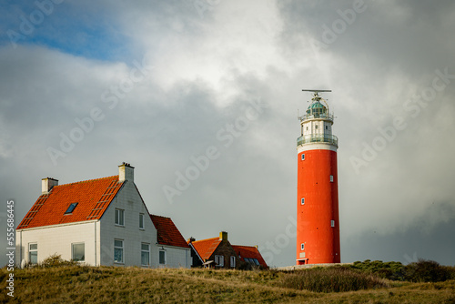 the lighthouse of the island texel in holland