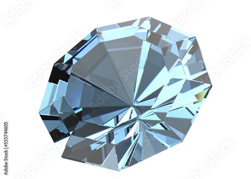 3d illustration of a colored diamond