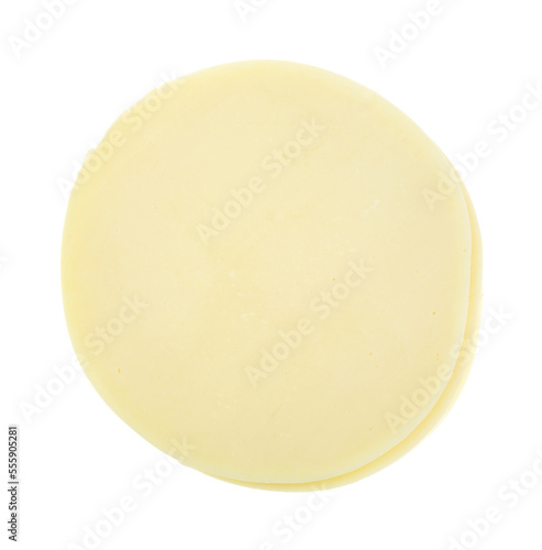 Provolone Cheese On White Background