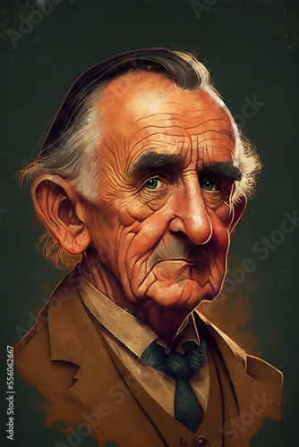 J.R.R. Tolkien caricature