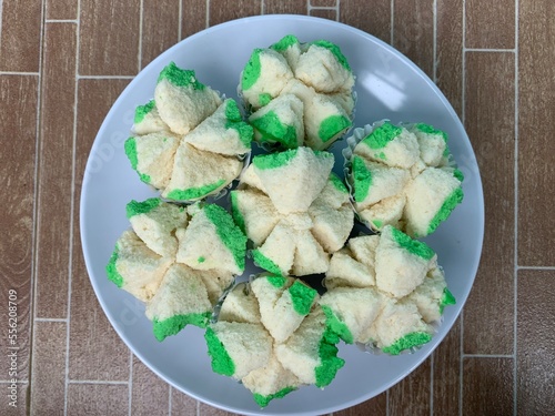 bolu kukus is an Indonesian traditional snack of steamed sponge cupcake