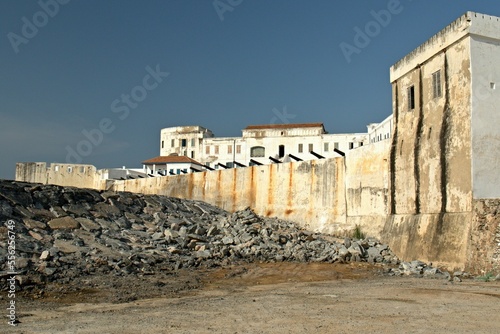 Cape Coast Castle is the largest of the buildings that contain the legacy of the Transatlantic Slave Trade and is a UNESCO World Heritage Site. Ghana. Africa