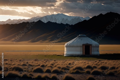 Yurt tents, Lake Song-Kul, Kyrgyzstan