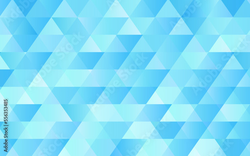 ブルーの涼しげな抽象背景、ランダムな三角形の集まり、ベクター素材