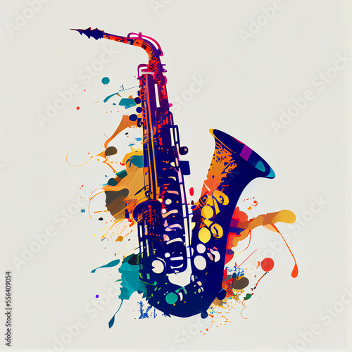 Abstract background of a saxophone