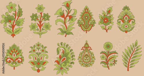 textile flower design print motif