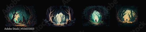 Mysterious forest background, for halloween.