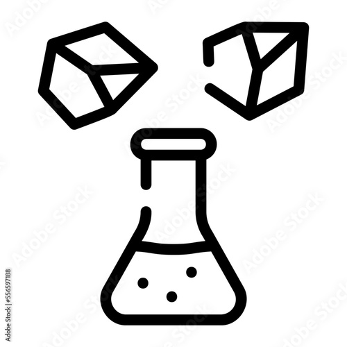 Geochemistry line icon