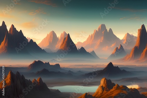 incredible mountain landscape, desktop screensaver, fantastic view, rocks