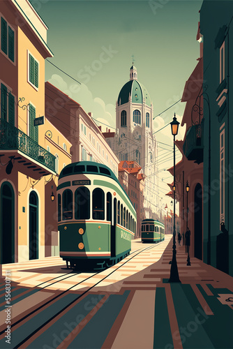 illustration of Lisboa, Generative Ai