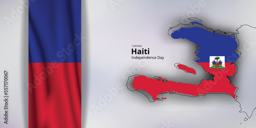 happy independence day of haiti country, haiti map, haiti flag