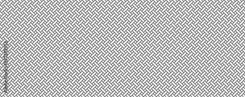 black white outline woven seamless pattern
