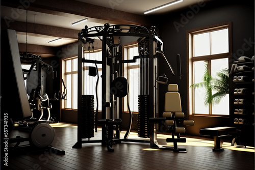 Vibrant Details Fitness Equipment for Working Out Running 3D Objects Colorful Environment And Background