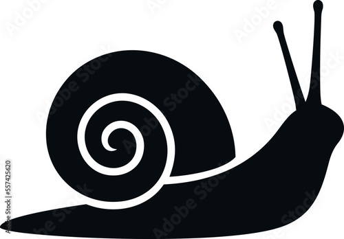 Grape snail logo. Isolated grape snail on white background