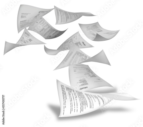 paper flying away