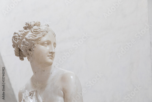 Venere Italica - Italian Venus - by Antonio Canova, 1811. Beautiful goddess statue in museum.