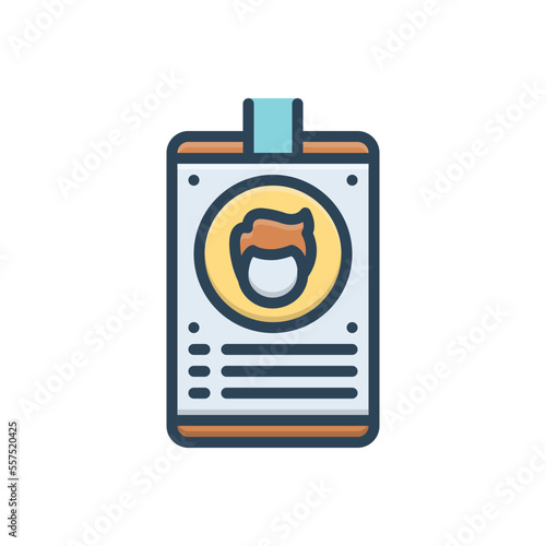 Color illustration icon for identifier