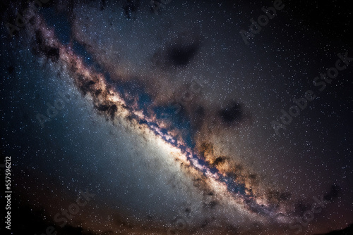 the grainy, long exposure snapshot of the Milky Way's center. Generative AI