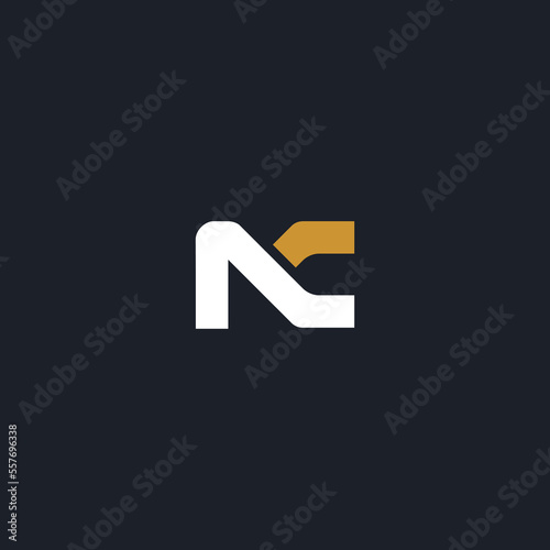 NC initial monogram vector icon illustration 