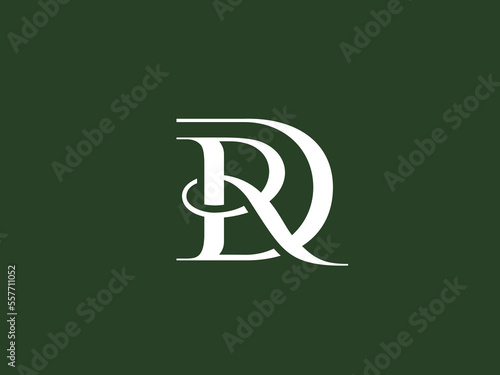 DR monogram logo with a combination of organic and serif fonts and a classic modern elegant style.