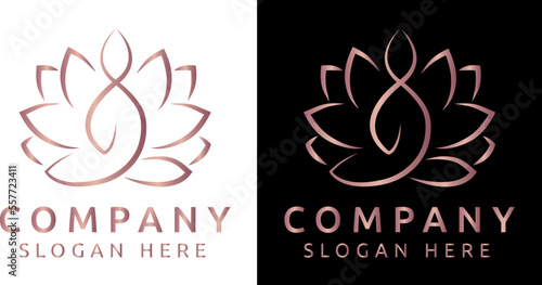 Yoga spa brand logo template vector art image. Healthy spiritual place logo